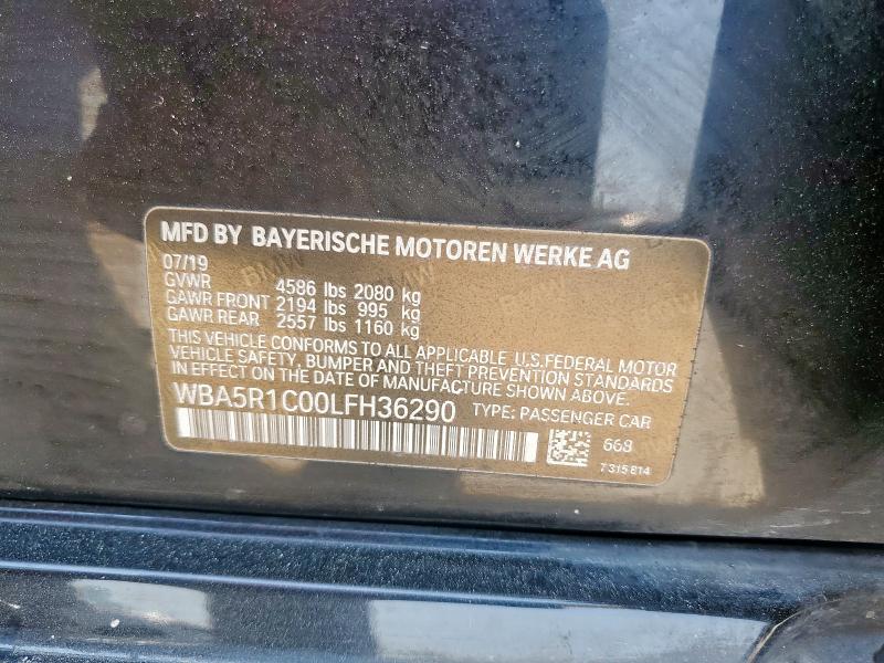 2020 BMW 330I WBA5R1C00LFH36290