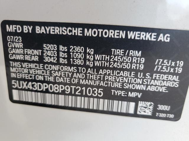 2023 BMW X3 SDRIVE30I 5UX43DP08P9T21035