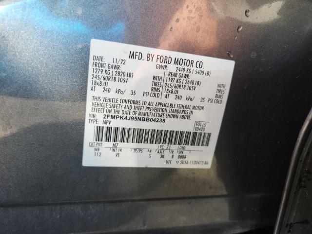2022 FORD EDGE SEL - 2FMPK4J95NBB04238
