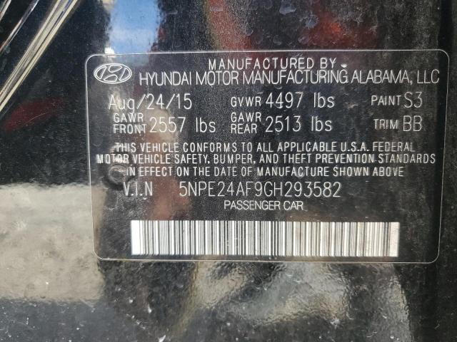 2016 HYUNDAI SONATA SE 5NPE24AF9GH293582