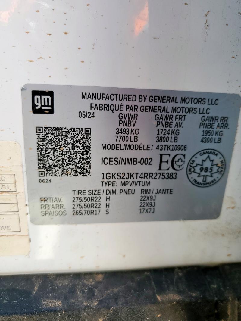 2024 GMC YUKON XL DENALI 1GKS2JKT4RR275383