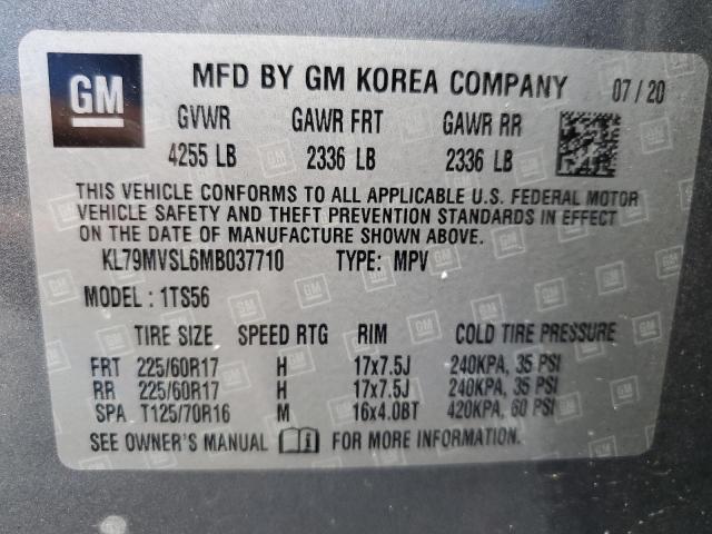 2021 CHEVROLET TRAILBLAZE KL79MVSL6MB037710