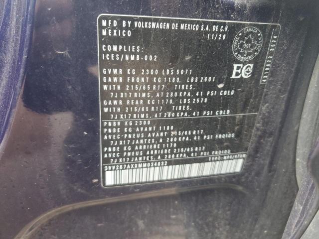 2021 VOLKSWAGEN TIGUAN SE - 3VV2B7AXXMM034832