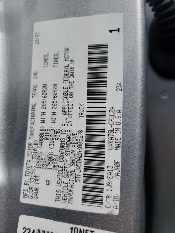 2022 TOYOTA TUNDRA DOUBLE CAB LIMITED 5TFJA5DA2NX005278