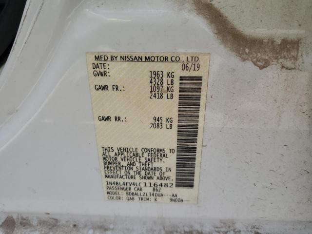 2020 NISSAN ALTIMA PLA 1N4BL4FV4LC116482