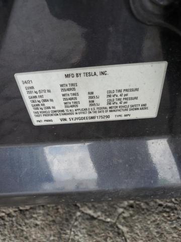 2021 TESLA MODEL Y - 5YJYGDEE6MF175290