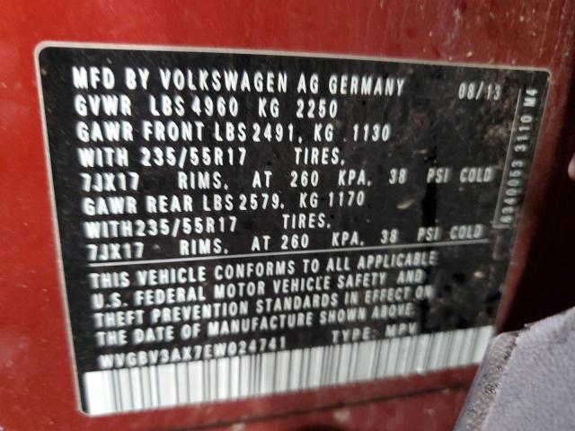 2014 VOLKSWAGEN TIGUAN S #3268476759