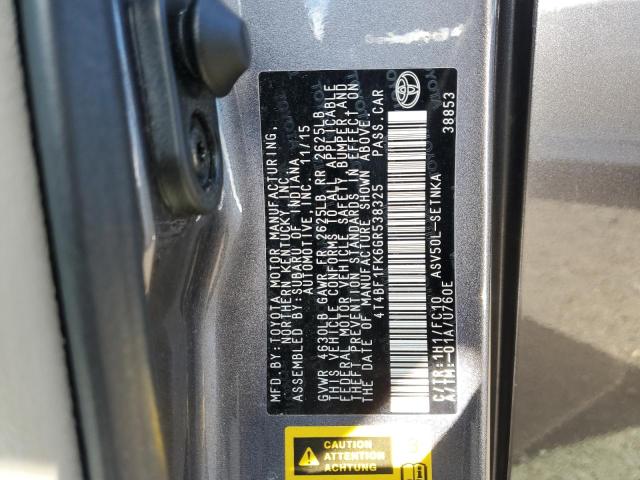 2016 TOYOTA CAMRY LE 4T4BF1FK6GR538325