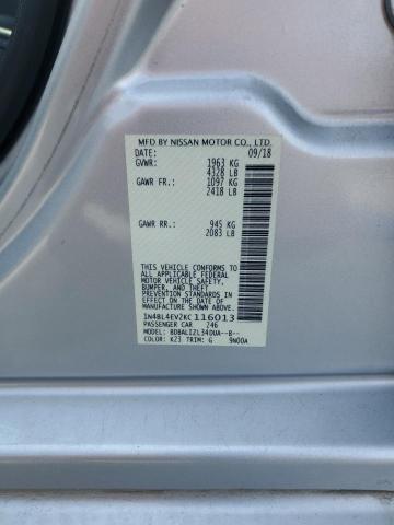 2019 NISSAN ALTIMA SL 1N4BL4EV2KC116013