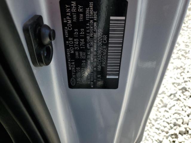 2016 HYUNDAI VELOSTER KMHTC6AD8GU302059