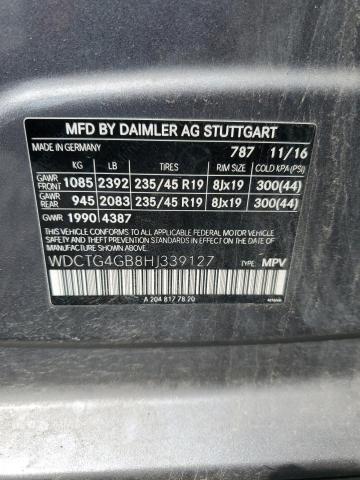 2017 MERCEDES-BENZ GLA 250 4M WDCTG4GB8HJ339127
