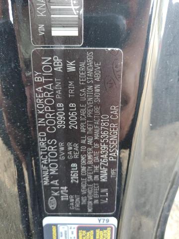 2015 KIA FORTE SX KNAFZ6A39F5367810