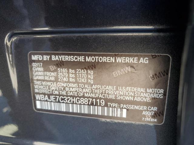 2017 BMW 540 XI WBAJE7C32HG887119