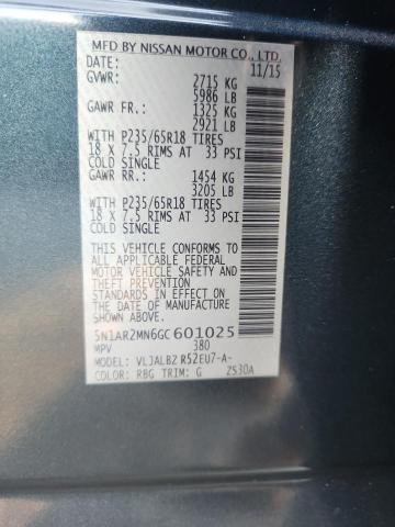 2016 NISSAN PATHFINDER S 5N1AR2MN6GC601025