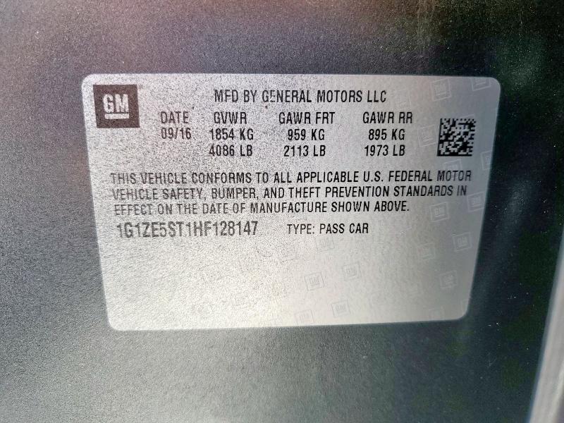 2017 CHEVROLET MALIBU LT 1G1ZE5ST1HF128147