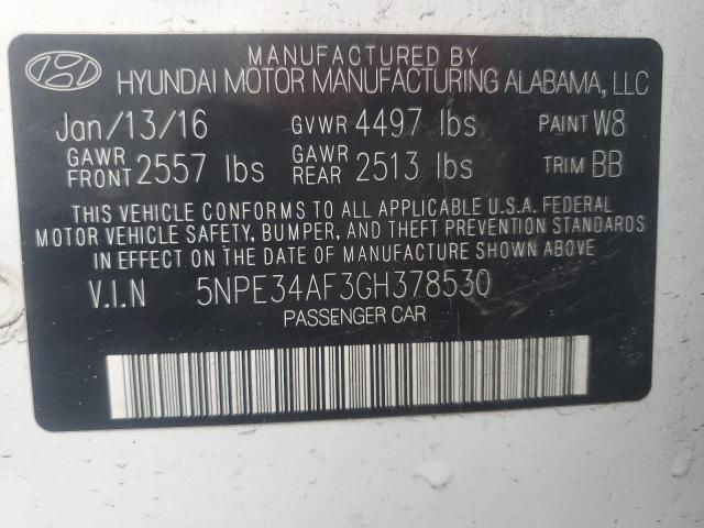 2016 HYUNDAI SONATA SPO 5NPE34AF3GH378530