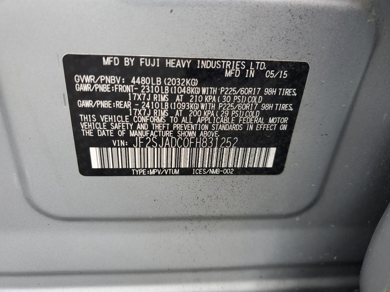 SUBARU FORESTER 2.5I PREMIUM