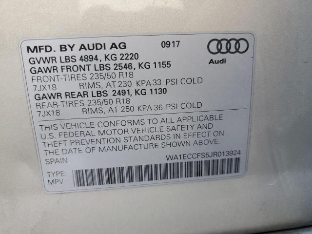 2018 AUDI Q3 PREMIUM WA1ECCFS5JR013924