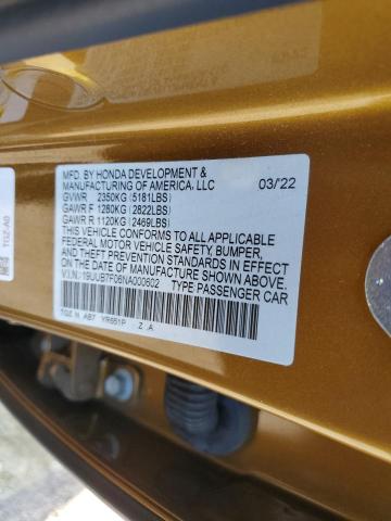 2022 ACURA TLX TYPE S 19UUB7F06NA000602