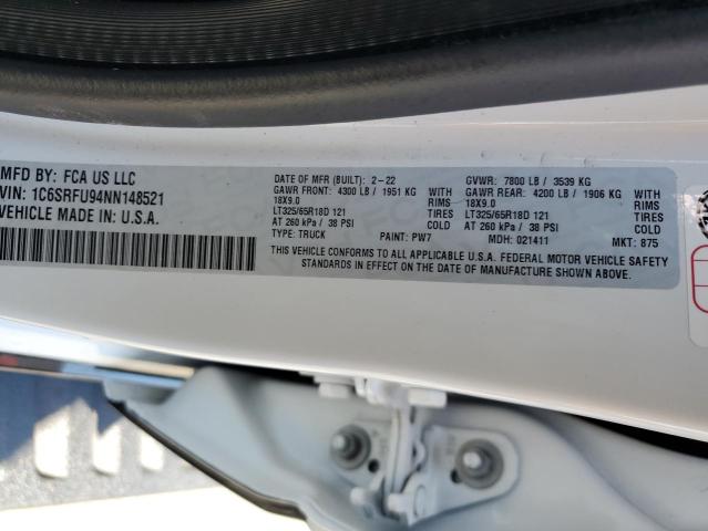 2022 RAM 1500 TRX 1C6SRFU94NN148521