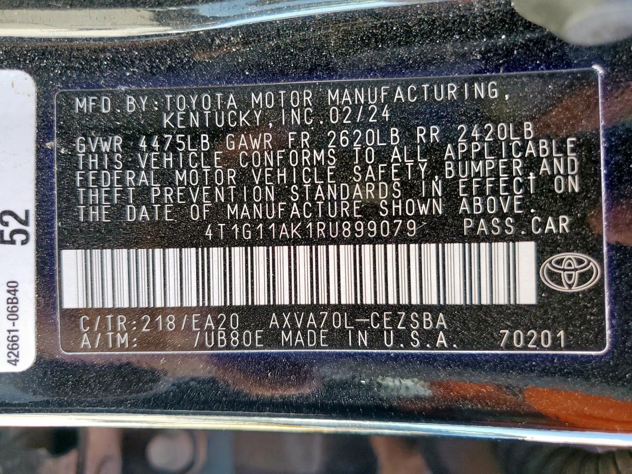 TOYOTA CAMRY SE NIGHT SHADE