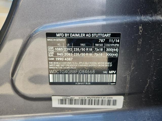 2015 MERCEDES-BENZ GLA 250 4M WDCTG4GB8FJ084668