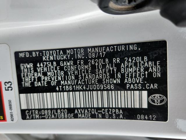 2018 TOYOTA CAMRY XSE - 4T1B61HK4JU009566