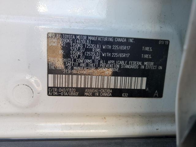 2019 TOYOTA RAV4 LE 2T3F1RFV4KW019535