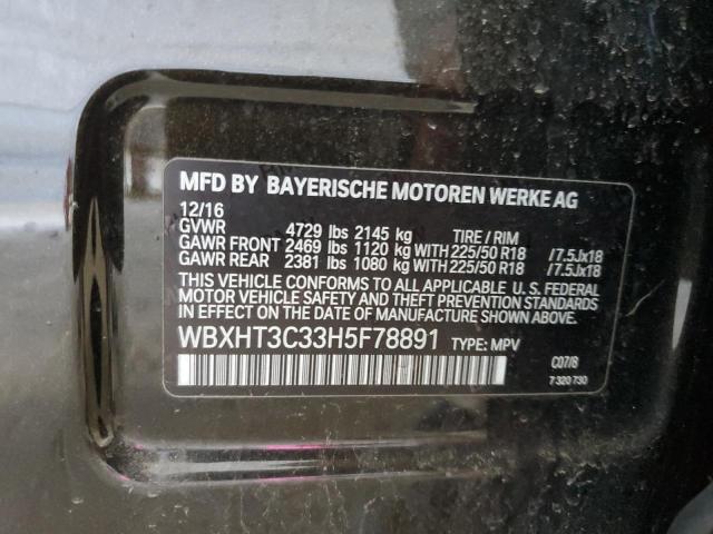 2017 BMW X1 XDRIVE2 WBXHT3C33H5F78891