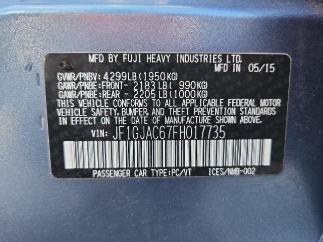 2015 SUBARU IMPREZA PR - JF1GJAC67FH017735