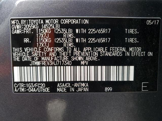 2017 TOYOTA RAV4 XLE JTMWFREV3HJ717340