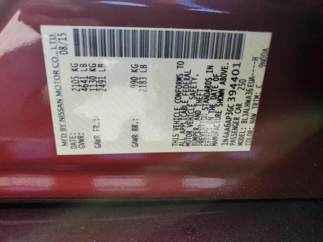 2016 NISSAN MAXIMA 3.5 - 1N4AA6AP3GC394401