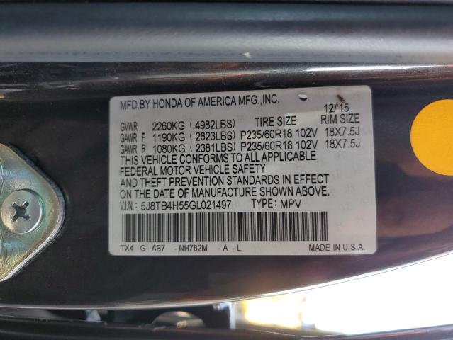 2016 ACURA RDX TECHNO 5J8TB4H55GL021497