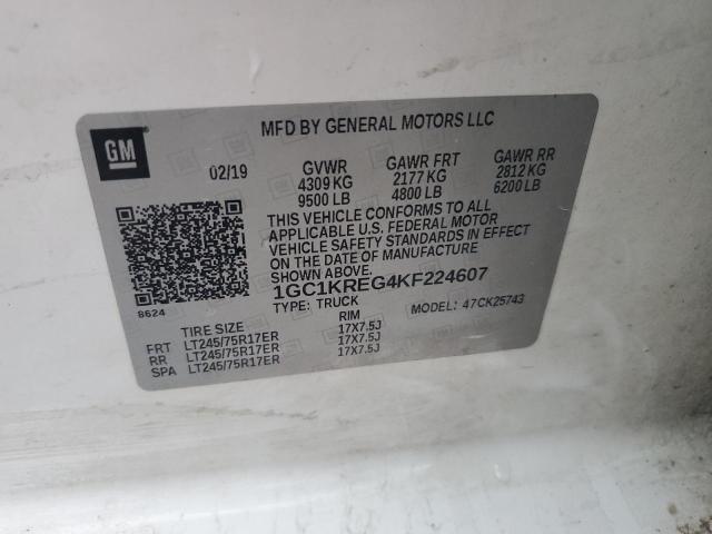 2019 CHEVROLET SILVERADO K2500 HEAVY DUTY - 1GC1KREG4KF224607