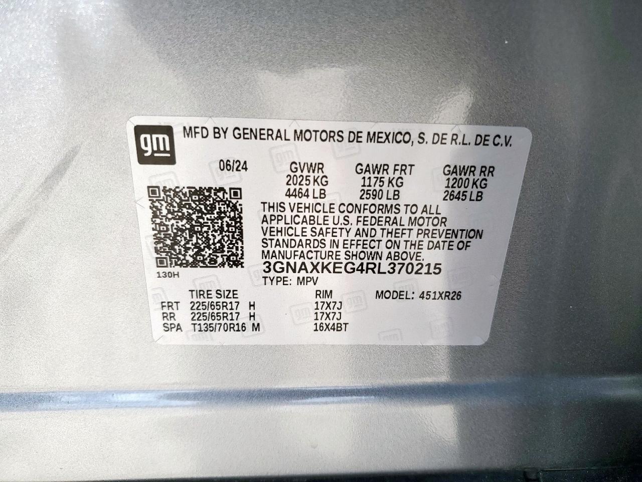 CHEVROLET EQUINOX LT