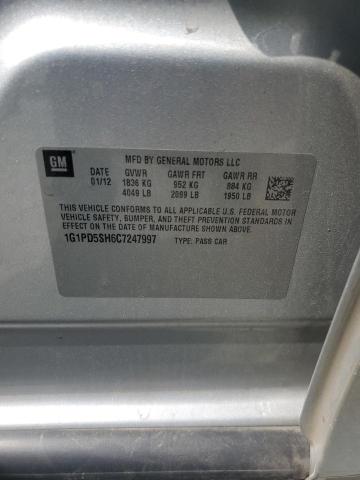 2012 CHEVROLET CRUZE LS - 1G1PD5SH6C7247997