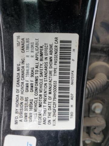 2017 HONDA CIVIC EX 2HGFC2F79HH500653