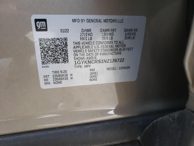 2022 CADILLAC XT5 PREMIU 1GYKNCRS1NZ126722