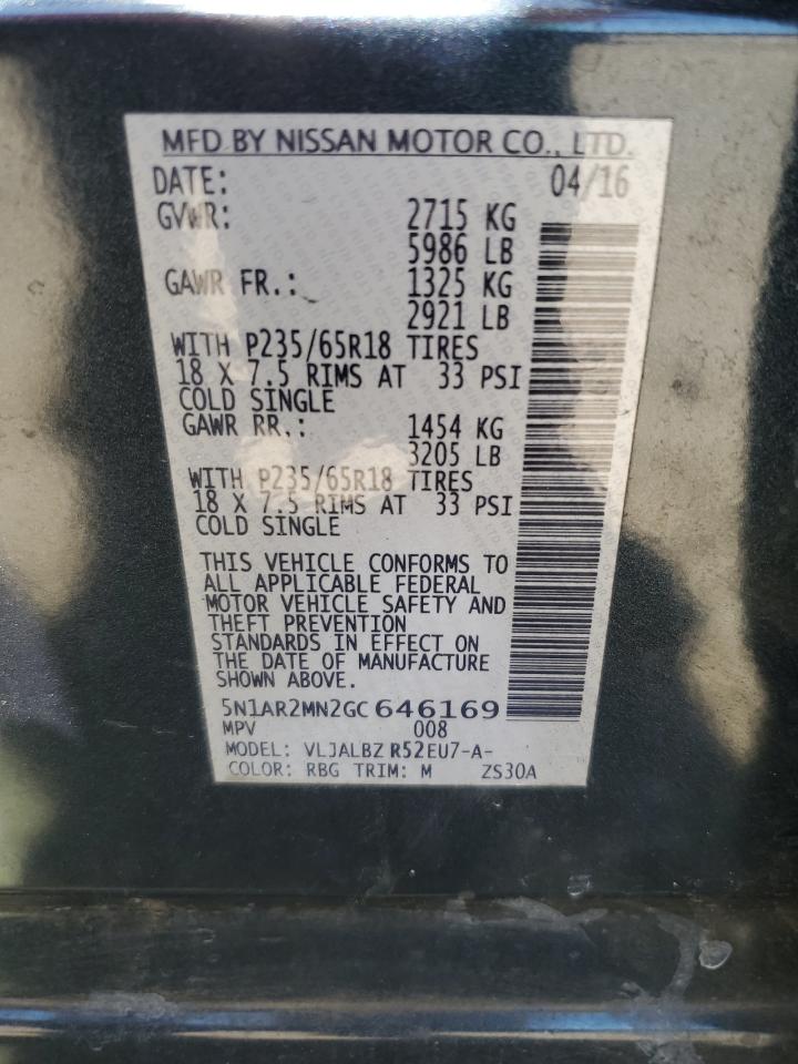 Lot #3239326155 2016 NISSAN PATHFINDER