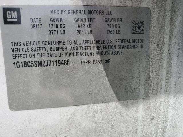 2018 CHEVROLET CRUZE LS 1G1BC5SM0J7119486