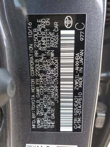 2017 TOYOTA PRIUS JTDKARFU7H3036041