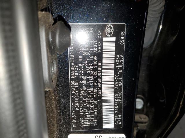 2023 TOYOTA CAMRY SE NIGHT SHADE 4T1G31AK6PU049665