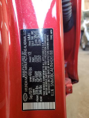 2022 HYUNDAI TUCSON SEL 5NMJBCAE1NH045188