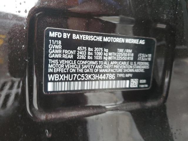 2019 BMW X1 SDRIVE2 WBXHU7C53K3H44786