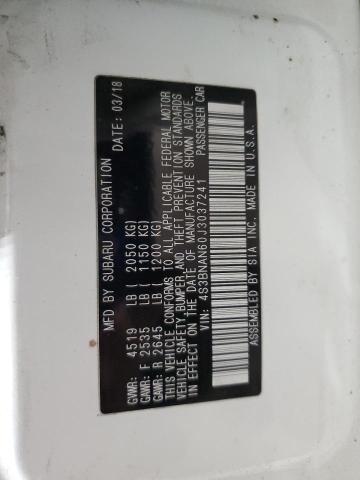 2018 SUBARU LEGACY 2.5 4S3BNAN60J3037241