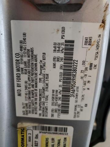 2017 FORD FUSION TIT - 3FA6P0SU9HR380222