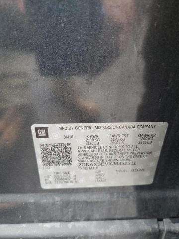 2018 CHEVROLET EQUINOX LT 2GNAXSEVXJ6352311