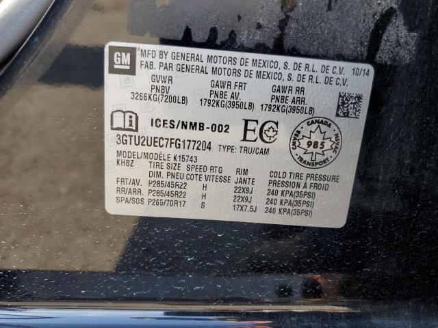 2015 GMC SIERRA K1500 SLE 3GTU2UEC7FG177204