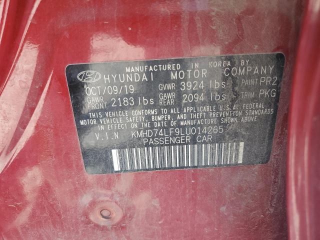 2020 HYUNDAI ELANTRA SE KMHD74LF9LU014265