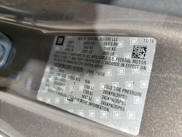 2015 CHEVROLET COLORADO L 1GCHTBE3XF1151679